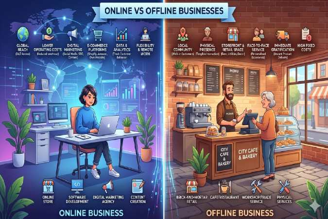 Online vs Offline Businesses