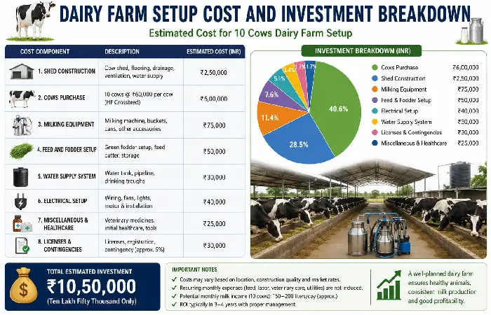 Dairy Farm Setup Cost