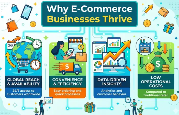 why e-commerce businesses thrive