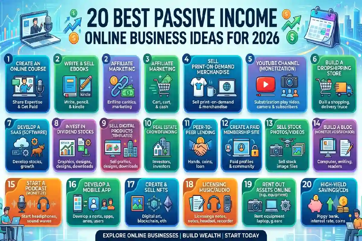 20 Best Passive Income Online Business Ideas for 2026 20 Best Passive Income Online Business Ideas for 2026