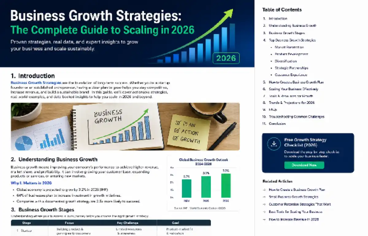 Business Growth Strategies: The Complete Guide to Scaling in 2026 Business Growth Strategies: The Complete Guide to Scaling in 2026