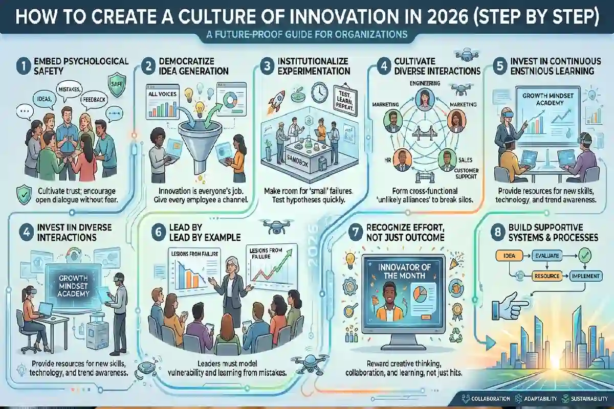 How to Build a Culture of Innovation in 2026 (Step-by-Step) How to Build a Culture of Innovation in 2026 (Step-by-Step)