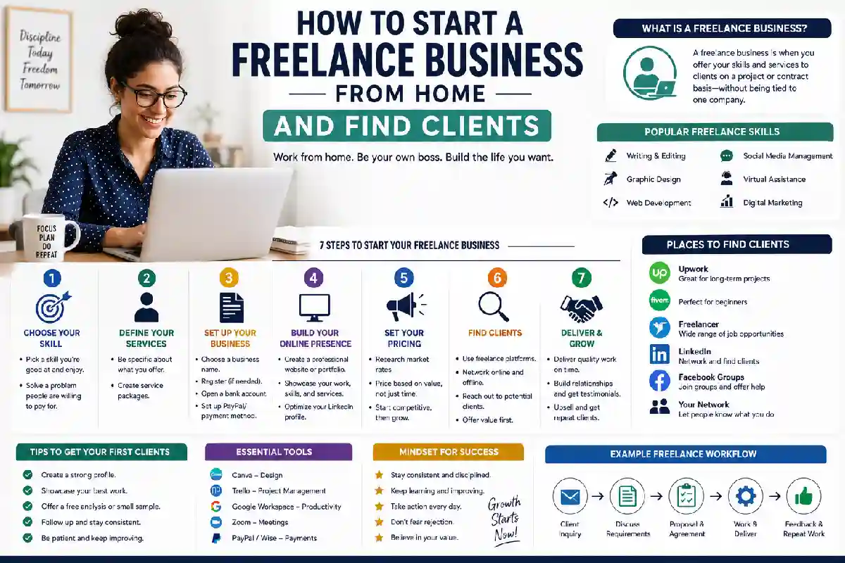 How to Start a Freelance Business From Home and Find Clients How to Start a Freelance Business From Home and Find Clients