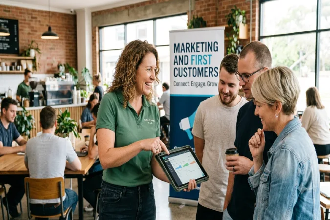 marketing and first customers