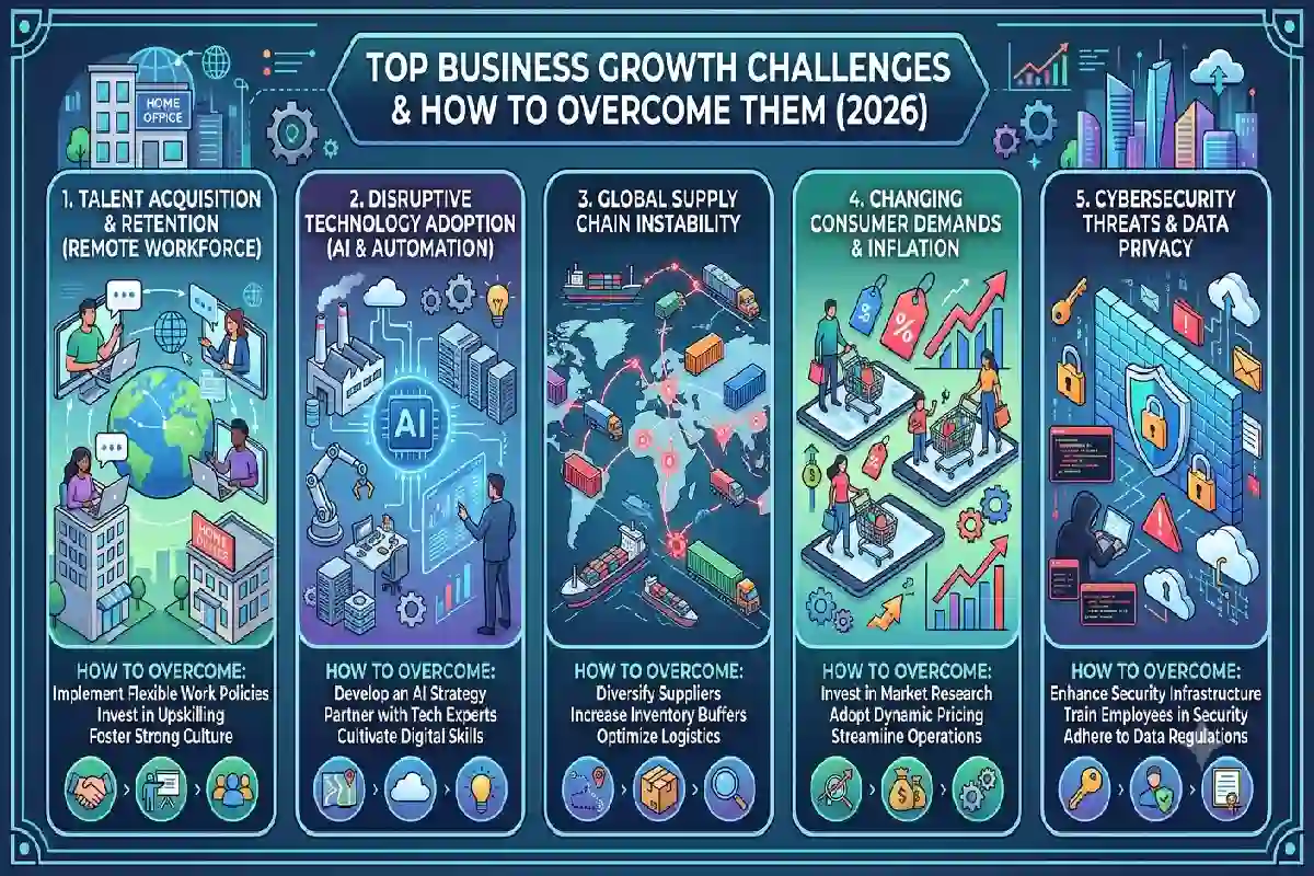 Top Business Growth Challenges & How to Overcome Them (2026) Top Business Growth Challenges & How to Overcome Them (2026)