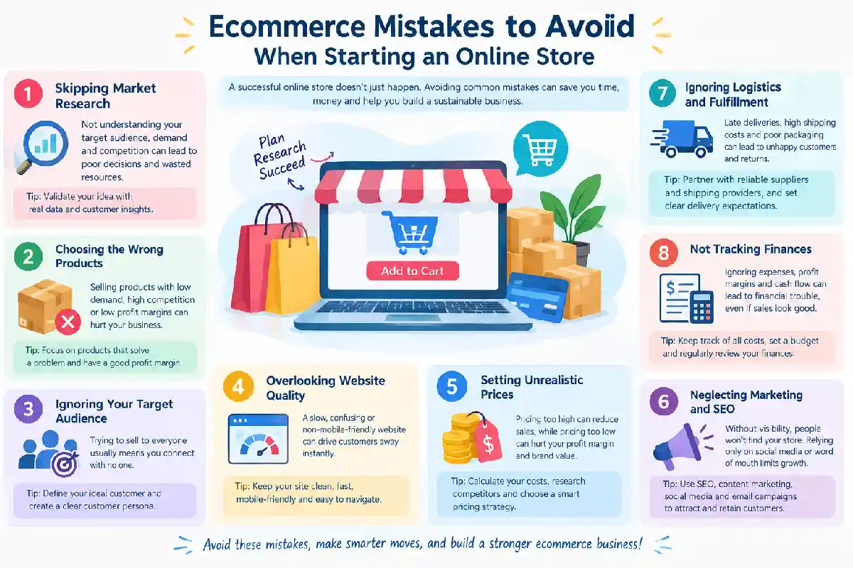 Ecommerce Mistakes to Avoid When Starting an Online Store