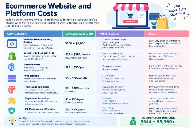 Ecommerce Website and Platform Costs