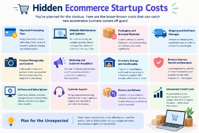 Hidden Ecommerce Startup Costs to Consider