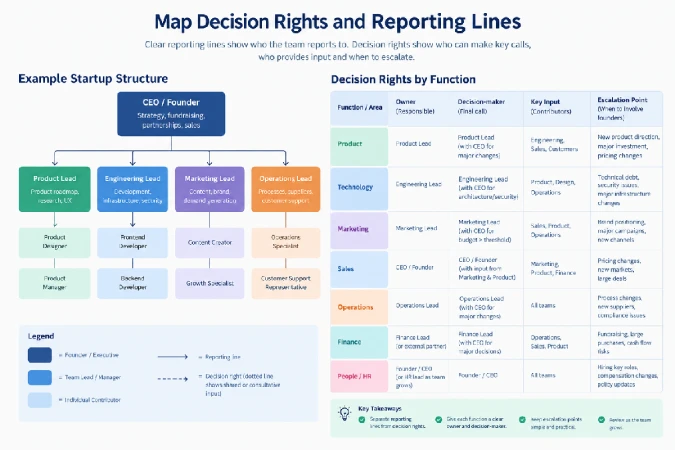 Map Decision Rights and Reporting Lines