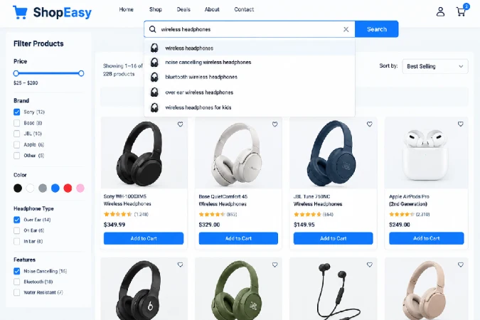 Product Search and Filtering Features