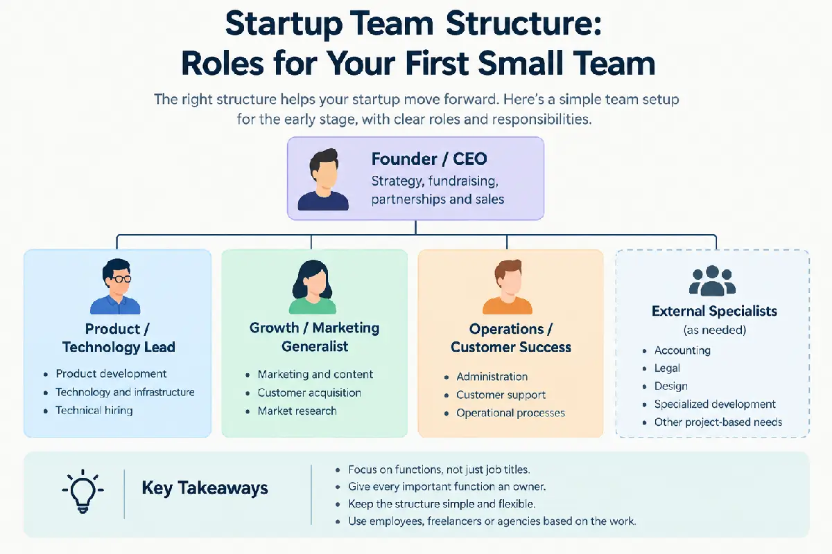 Startup Team Structure: Roles for Your First Small Team Startup Team Structure: Roles for Your First Small Team