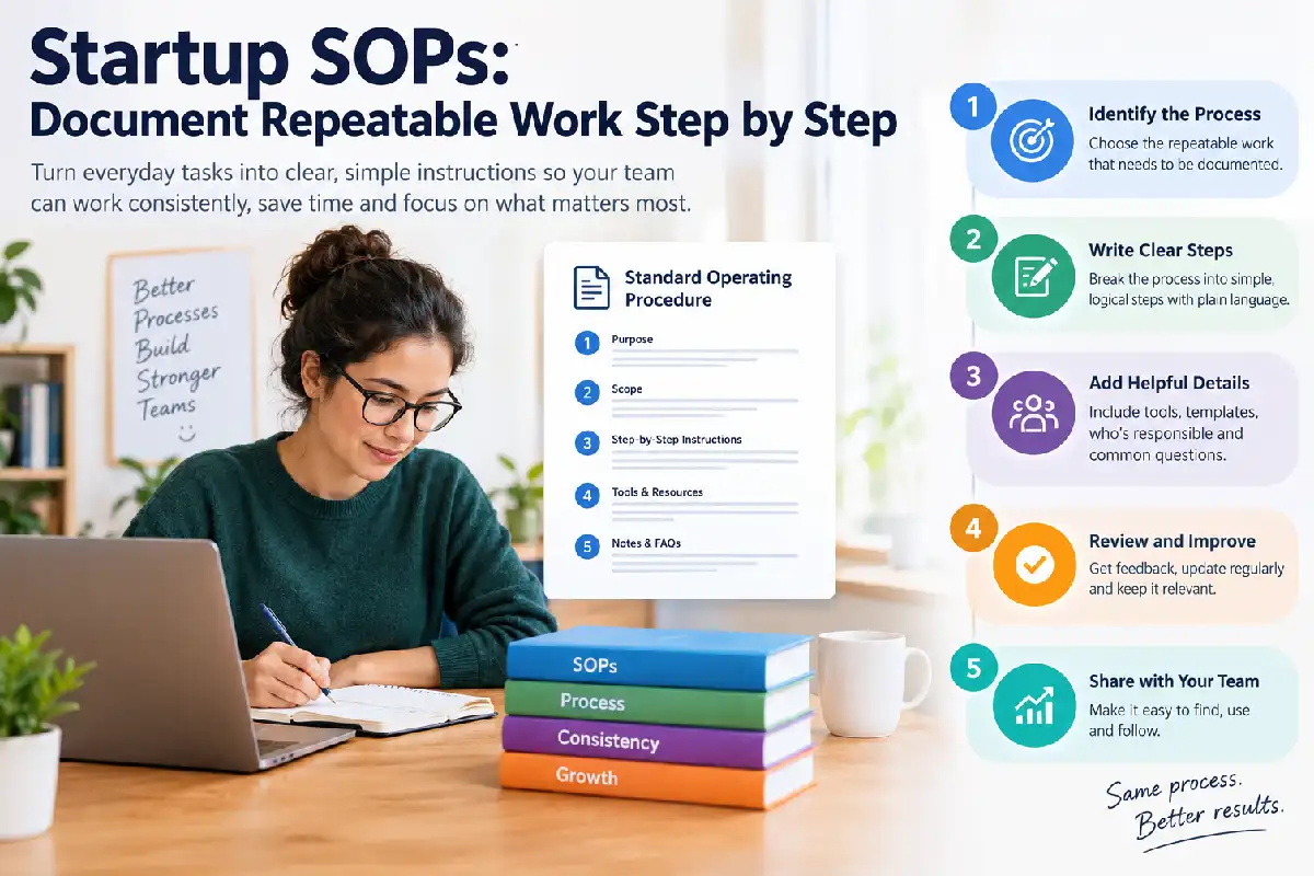 Startup SOPs: Document Repeatable Work Step by Step Startup SOPs: Document Repeatable Work Step by Step