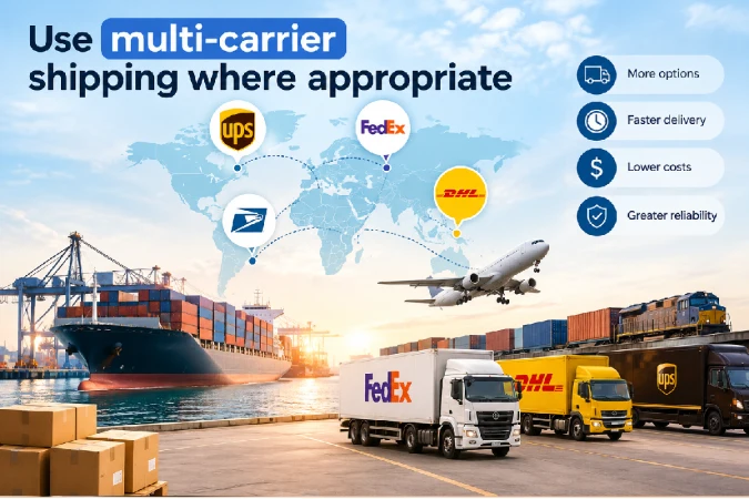 Use multi-carrier shipping where appropriate