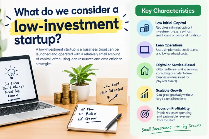 What do we consider a low-investment startup
