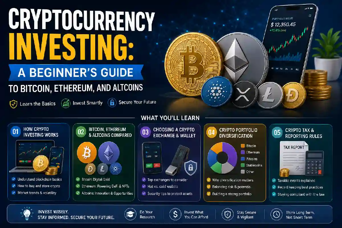 Cryptocurrency Investing: A Beginner’s Guide to Bitcoin, Ethereum, and Altcoins Cryptocurrency Investing: A Beginner’s Guide to Bitcoin, Ethereum, and Altcoins