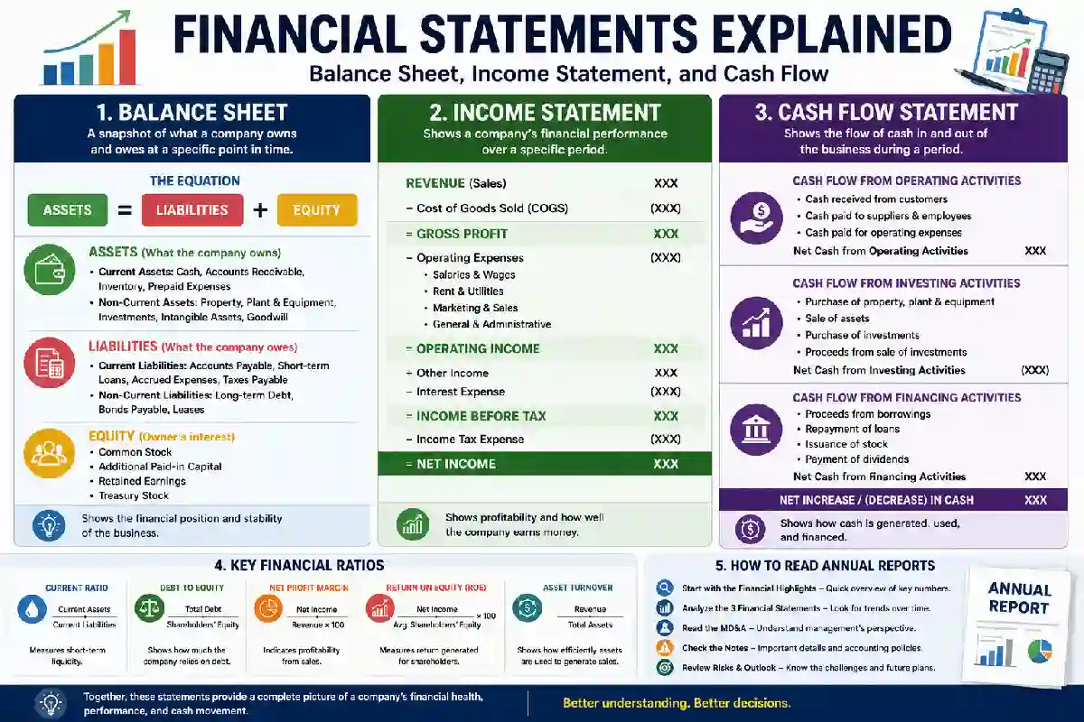 Financial Statements Explained: Balance Sheet, Income Statement, and Cash Flow Financial Statements Explained: Balance Sheet, Income Statement, and Cash Flow